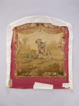 Tapestry covering, creator unknown, provenance, floral ornaments, boys, pastoral scenes; fabrics,