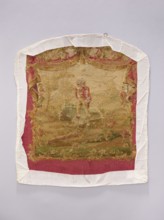 Tapestry covering, creator unknown, provenance, floral ornaments with flowers and leaves, boys,