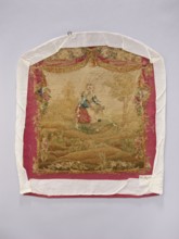 Tapestry covering, creator unknown, provenance, floral ornaments and pastoral scenes with boys;
