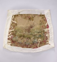 Tapestry covering, provenance, flowers, leaves, floral ornaments, oxen, boys; interior decorations,