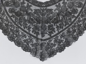 Mantilla, purchase provenance; floral ornaments; Chantilly lace; lace; clothing accessory; women's