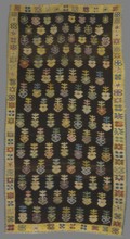 Kilim, kilim; decorative fabric with floral patterns; Poland; 18th–19th century. Kilim with motifs