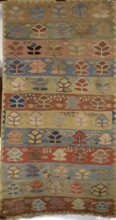 Kilim, kilim; interior design decorative fabric; Poland culture; mid-19th century, Podolia; woven