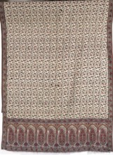 Shawl, bota ornament, plant ornaments; women's fashion accessory; 19th century; India, and Iran ;