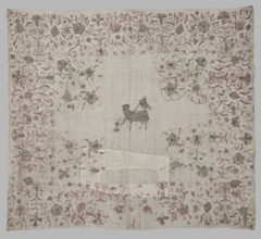 Velum, Velum or church cloth of white linen, embroidered with silk and gold thread. In the centre
