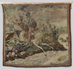 Kilim depicting the death of Prince Józef Poniatowski, after Horace Vernet 1789–1863 and an unknown