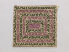Velum, church paraments, vellum, plant ornaments, unknown origin, 19th century, Poland, liturgical