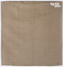 Velum, Velum made of three fragments of white cream satin, embroidered. Below half the height in a