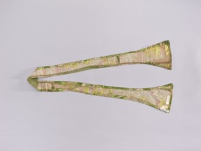 Stole made of Lyon material, early 18th century, Lyon, France; liturgical vestment with plant