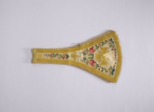 Maniple, 18th century, Poland. Liturgical vestment made of woolen fabric, length 74 cm, width 22 cm