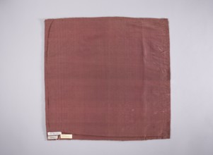 Velum of dark red satin embroidered around the edges with gold and silver thread in motifs of