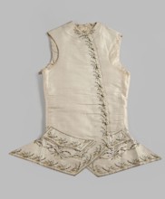 Vest, plant motifs, garlands ornament; men's clothing, 18th century, embroidery, waistcoat. Men's