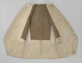 Vest, Repossession provenance. Floral and plant ornaments; patterned brocaded silk fabric,