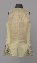 Vest, Repossession provenance. Floral and plant ornaments, patterned brocaded silk fabric.