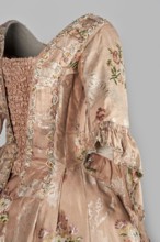 Robe à la française dress, floral ornaments, ribbon ornament, flower bouquets, robe à la française,