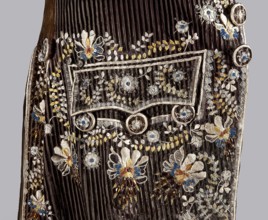 Habit à la française, tailcoat, repossession provenance noted, floral ornaments, men's clothing,