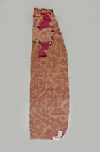 Fabric fragment, silk fabrics, fragments of patterned silk, chiseled velvet, Turkish fabrics. Beige