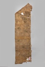 Fabric fragment. 17th century, Italy . Warp-woven satin background of pale red silk warp with two