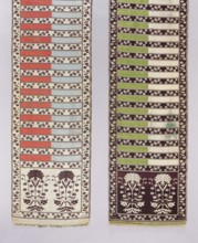 Kontusz belt; bipartite heads with a flower bush motif. The stripe is alternately plain and with a