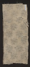 Fabric fragment, 17th century, France. Fragment of silk patterned fabric with preserved design: