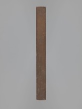 Double-sided gingerbread mould. Obverse: three hearts formed from laurel leaves, each enclosing an