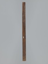 Double-sided gingerbread mould. Side A: female figure in a decorative bonnet and long patterned