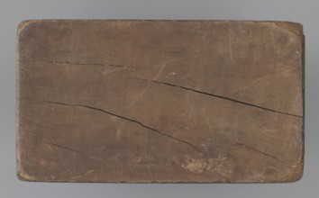Double-sided gingerbread mould. Side A: figure of a lady in a decorative, pleated dress from the