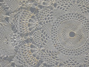 Napkin, napkin, gift, lace, lace napkin, white, round, large triangular teeth along the edge,