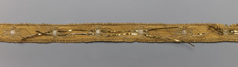 Gallon, gallons haberdashery, origin unknown, plant ornaments, 18th century, Poland, Drzewica,