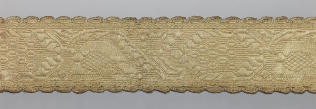 Gallon, haberdashery, origin unknown, 19th century, possibly Lithuania, fabric, haberdashery, width