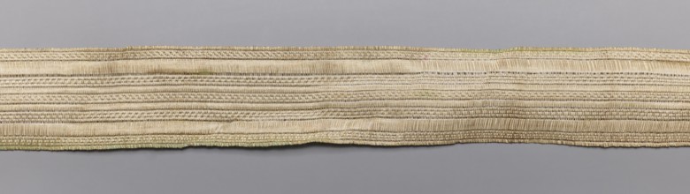Gallon, haberdashery trim, geometric ornaments, 19th century, Europe, fabric, width 3 cm, length 54