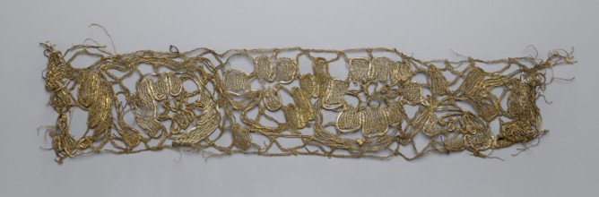 Lace fragment, lace, 2nd half of the 18th century, possibly Flanders, fabric, width 7.5 cm, length