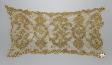 Fragment of lace, lace, 17th/18th century, Belgium, fabric lace, width 34 cm, length 67 cm, A