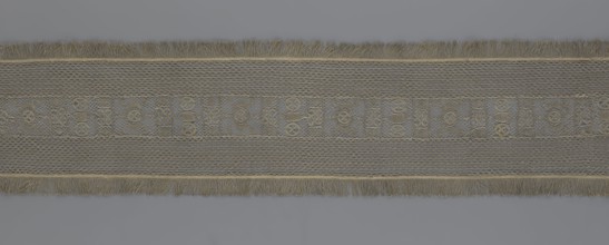 A so-called Saxon lace belt, lace belt as a men's clothing accessory. The central part is a