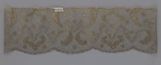 Lace fragment, lace, 18th century, Europe, fabric, width 20 cm, length 120 cm, purchased