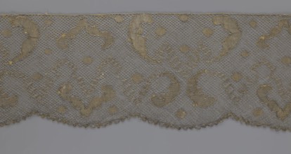 Lace fragment, lace, 18th century, Europe, lace fabric, width 20 cm, length 120 cm, A piece of lace