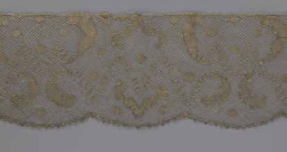 Lace fragment, lace, 18th century, Europe, fabric, width 20 cm, length 120 cm, A piece of lace