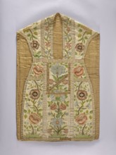 Chasuble, Mid-18th century, Poland. Liturgical vestment. Cotton lining. Length 110 cm, width 70 cm