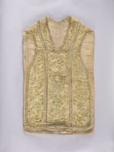 Chasuble, liturgical vestment, 2nd half of the 18th century, Poland. White chasuble covered with