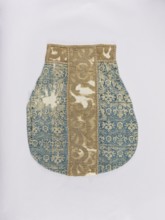 Chasuble, liturgical vestment decorated with flowers, leaves, and plant ornaments; church