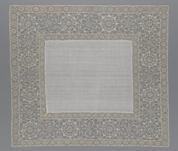 Doily, geometric ornaments; rosettes ornament; doilies; smooth center. Edge made of white linen