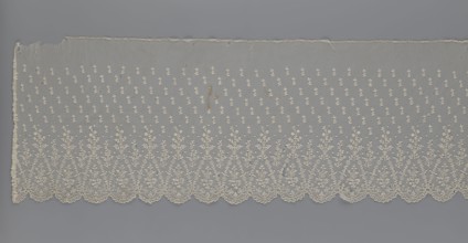Lace fragment — shuttlecock; maker, mid-19th century, France. Lace for clothing accessories/fashion