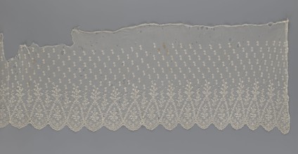 Lace fragment — shuttlecock;, mid-19th century France. Lace shuttlecocks; clothing accessory for