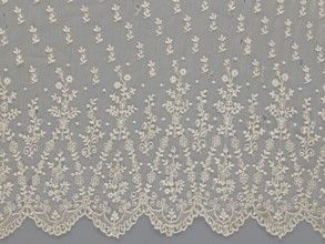 Lace fragment — shuttlecock; mid-19th century, France. Lace shuttlecocks, clothing accessories,