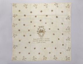 Church napkin. Linen napkin with a rare plain weave 34 warp and weft threads per 1 cm, embroidered