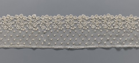 Lace fragment, repossession provenance; needle lace, Alençon lace, 18th century, France. The edge