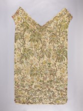 Back of the chasuble. Back of the chasuble made of cream silk rep, embroidered with patterns of