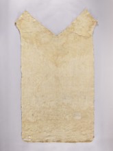 Back of a chasuble made of cream silk rep, embroidered with patterns of various flower branches,