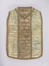 Chasuble, gift; silk liturgical vestment, 18th century, France. Church paraments with floral and