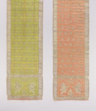 Kontusz belt, Royal Silk Manufactory in Grodno; silk and metal-threaded belt, 1768–1780.